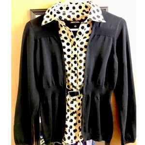 Built in shirt with cardigan